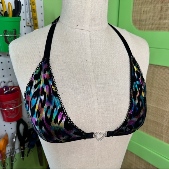 Rainbow Leopard Triangle Bralette - Picture 5 of 6